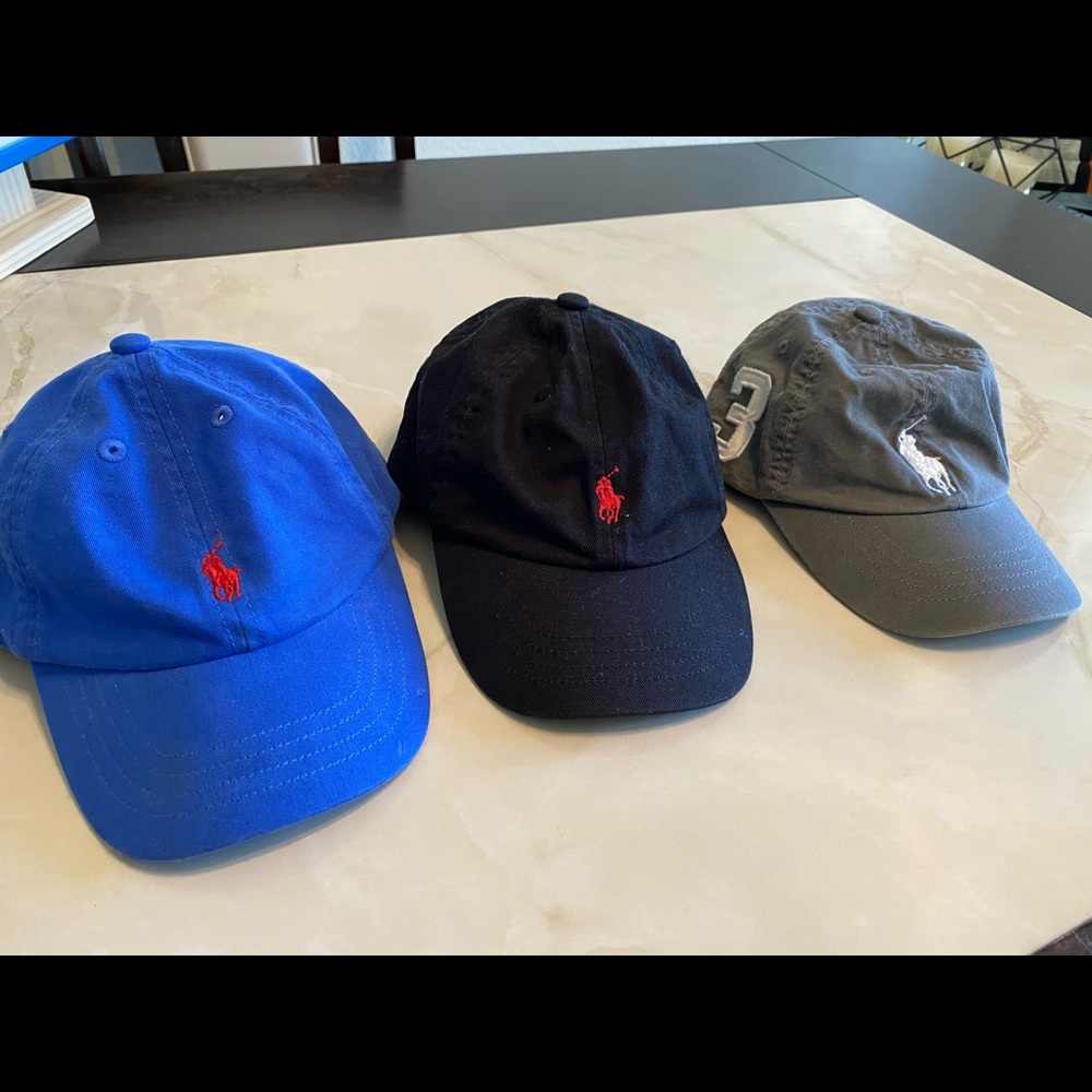 Set of 3 toddler polo Ralph Lauren hats